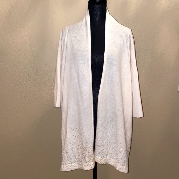 Wool blend angora wrap with sequins - Picture 1 of 7